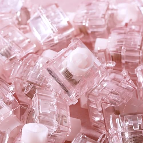 Image of OOCTPK Chilkey WS Flux HE Hall Effect Switches: Linear Factory Pre-Lubed Magnetic Keyboard Switches, Freely Setting Pre-Travel Key Switch for Rapid Trigger HE Gaming Keyboard (15 Pcs, Pink)
