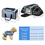 Cat Dog Carrier - Airline Approved Expandable Soft-Sided Pet Carrier with Removable Fleece Pad and Pockets, for Cats/Puppy and Small Animals Large(2 side expandable) - Image 2