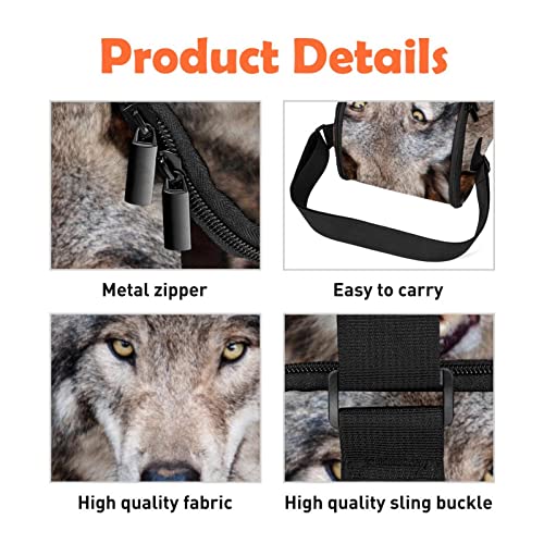 Bolsa de almuerzo de lobo con aislamiento térmico y tejido lavable 6