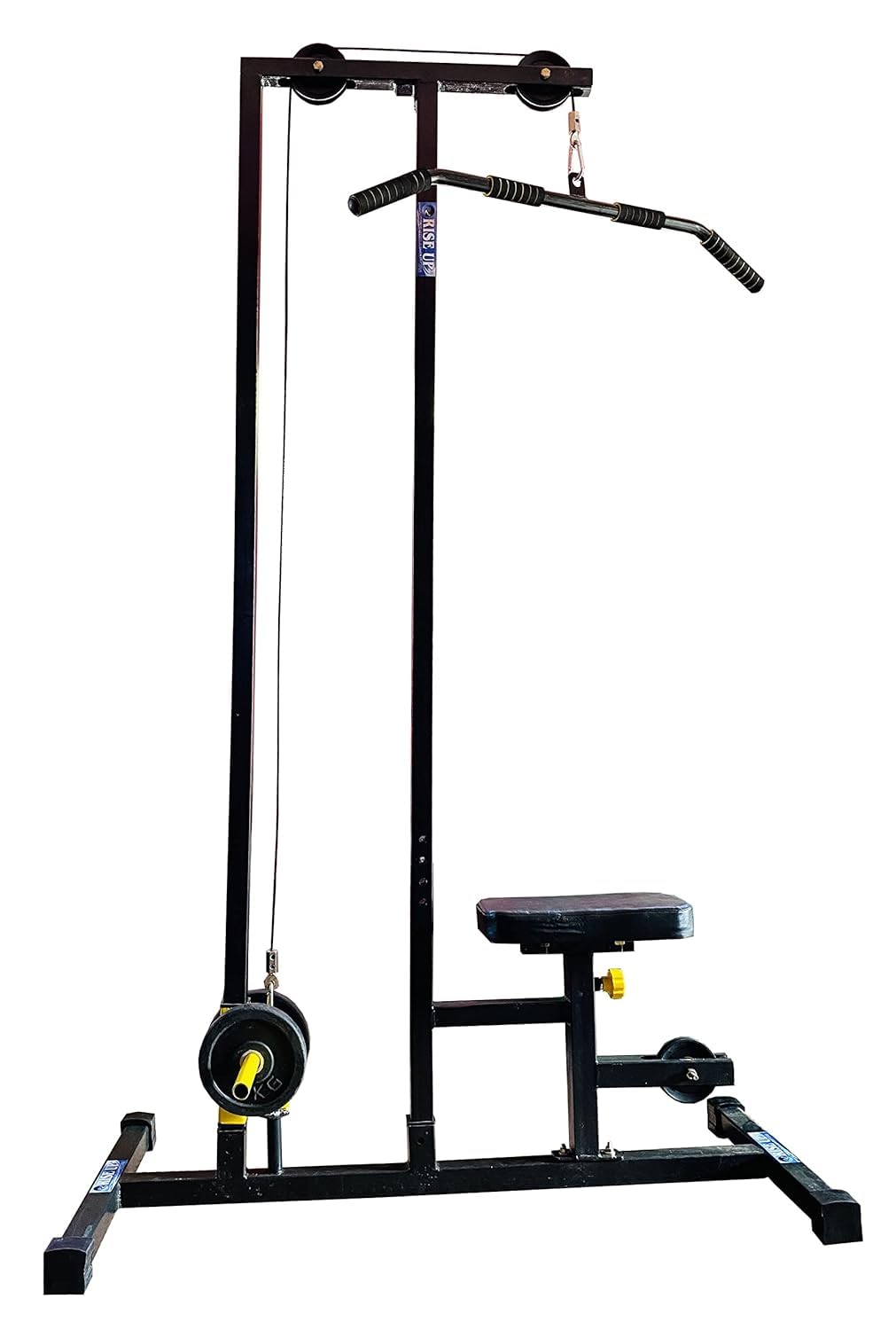 RISE UP ™ LAT Pulldown Machine with Sitting Position Rowing , Biceps , Triceps & Varity of Exercises-image-48