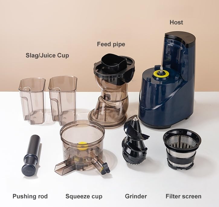 Exprimidor multifuncional para el hogar,Exprimidor comercial para separación de jugo y residuos,Exprimidor automático de gran calibre, adecuado para el hogar y la oficina