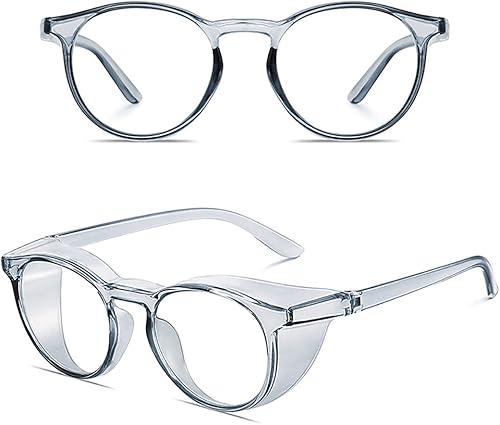 Miniatura 8 de Gafas de seguridad redondas, gafas de protección contra los ojos antiniebla, gafas de protección de ojos con bloqueo de luz azul para mujeres y