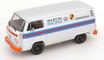 KK-Scale KKDC181416 - Volks T2B Delivery Van Porsche Martin Racing Silver 1972 - Scale 1/18 - Model Car