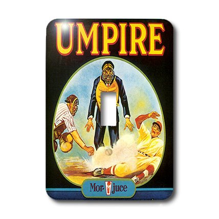 Couvercle d'interrupteur de baseball vintage plaque murale chambre