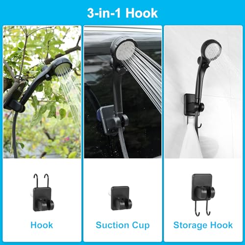 WADEO-Portable-Shower-for-Camping-6000mAh-Outdoor-Electric-Shower-Rechargeable-Pump-with-Intelligent-Digital-Display-Camping-Shower-Head-Nozzle-for-Camping-Hiking-Traveling-Washing