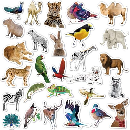 SUSIHI Animal Stickers 50Pcs for Water Bottles, Classroom Rewards for Teens
