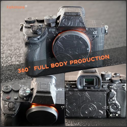 Kakotopa Camera Body Protective Film Decorative Sticker Compatible with Sony A7IV(Circuit Board Black)-3M Vinyl Wrap,Precision Fit,Full Coverage,Anti-Scratch/Anti-Wear,Removable&No-Residue