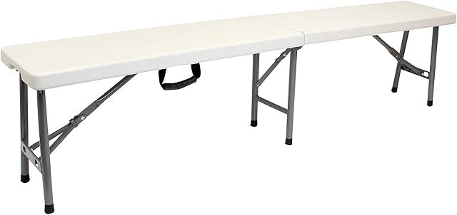 Oypla 6ft 1.8m Folding Heavy Duty Outdoor 4 Person Trestle Bench Chair