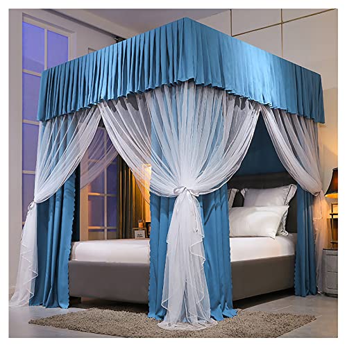 Cortina de cama dosel con soporte sombreado de estructura robusta y estilo princesa 2