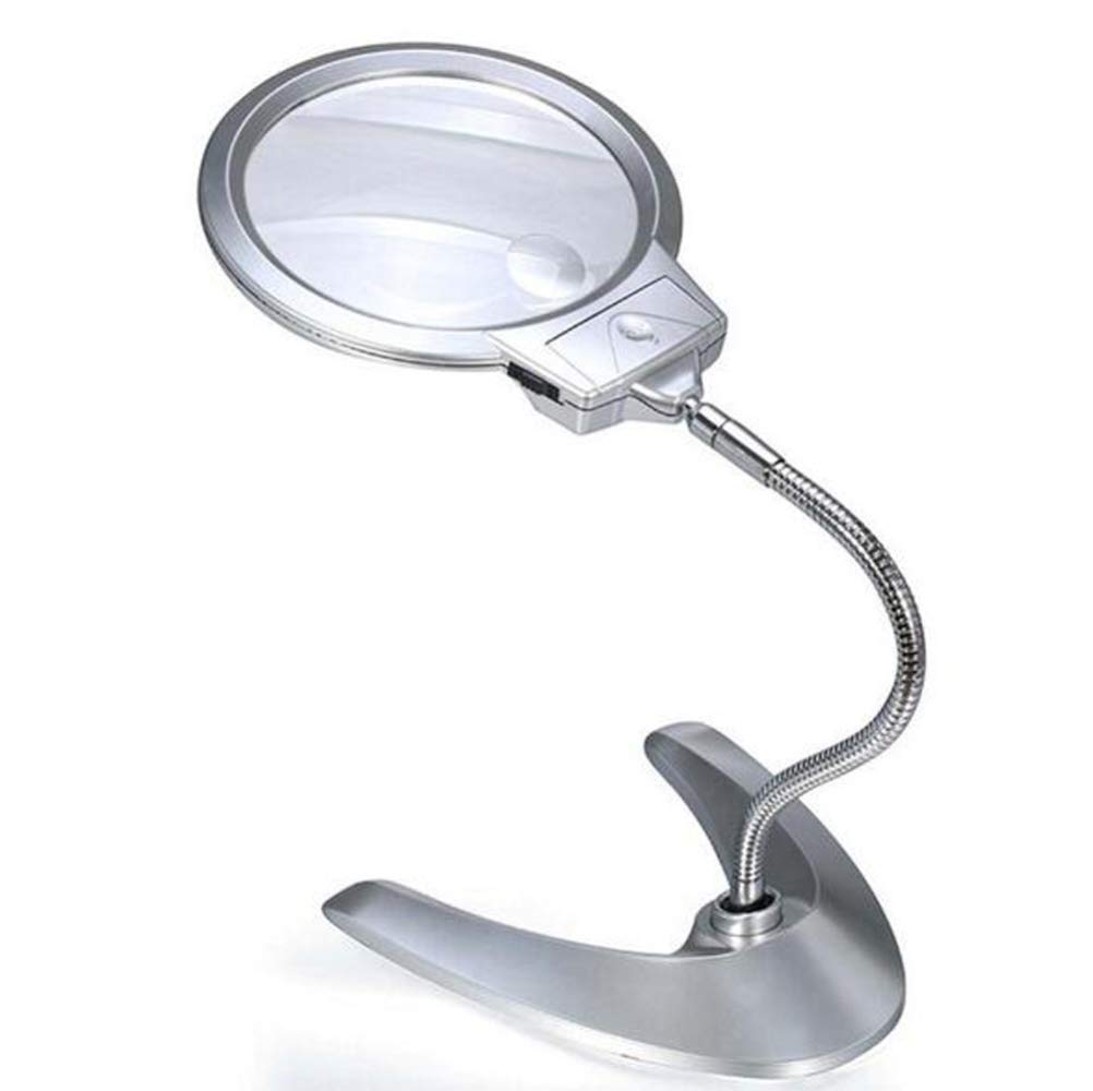 Lupa 2X 2,5X Lampa powiększająca LED Lupa biurkowa LED z jasnymi diodami LED i elastyczną szyjką do czytania, lutowania i pracy Keep it in mind