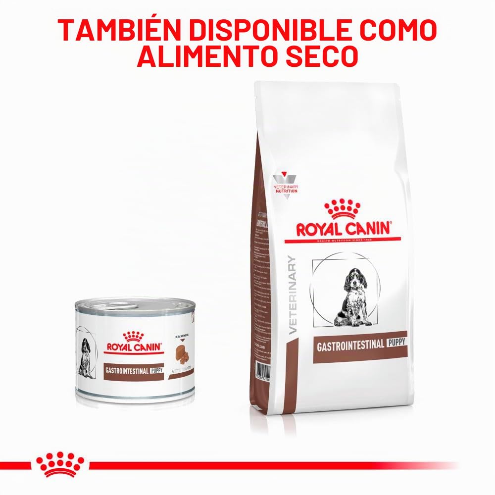 Royal Canin Veterinary Gastrointestinal Puppy Ultra Soft Mousse | 12 x 195 g | Alimento Completo para Cachorros | para Ayudar en trastornos Agudos de absorción intestinal