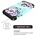 Casetego Compatible with iPhone 6S Plus Case,iPhone 6 Plus Case,Floral Three Layer Heavy Duty Hybrid Sturdy Shockproof Full Body Protective Cover Case for Apple iPhone 6S Plus/6 Plus,Blue Flower