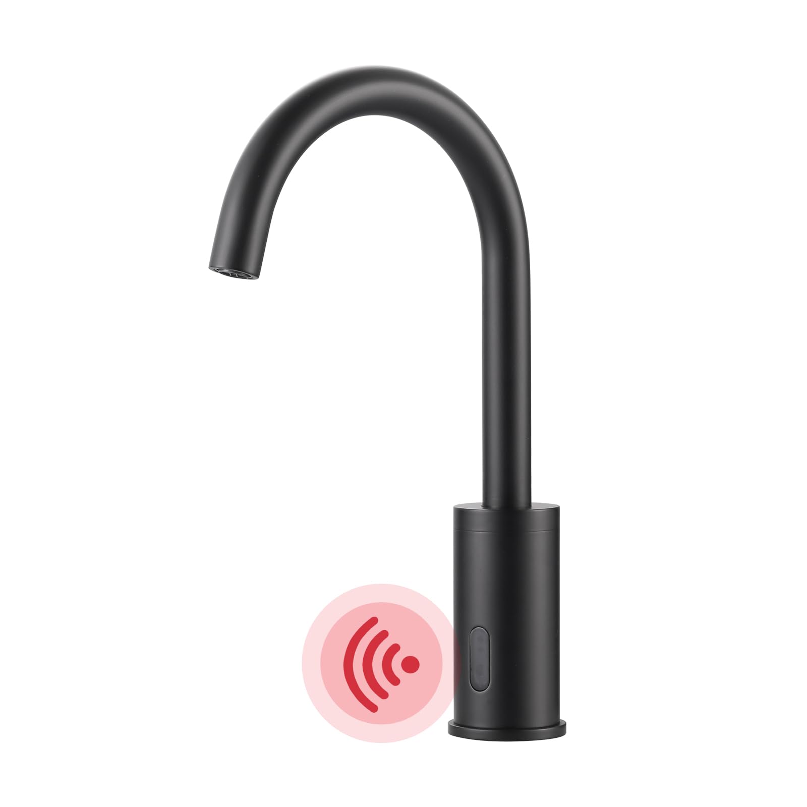 Sensore per rubinetto : Sensore a infrarossi per rubinetto bagno cucina - Rubinetto bagno automatico con miscelatore temperatura scatola di controllo, nero (Nero)