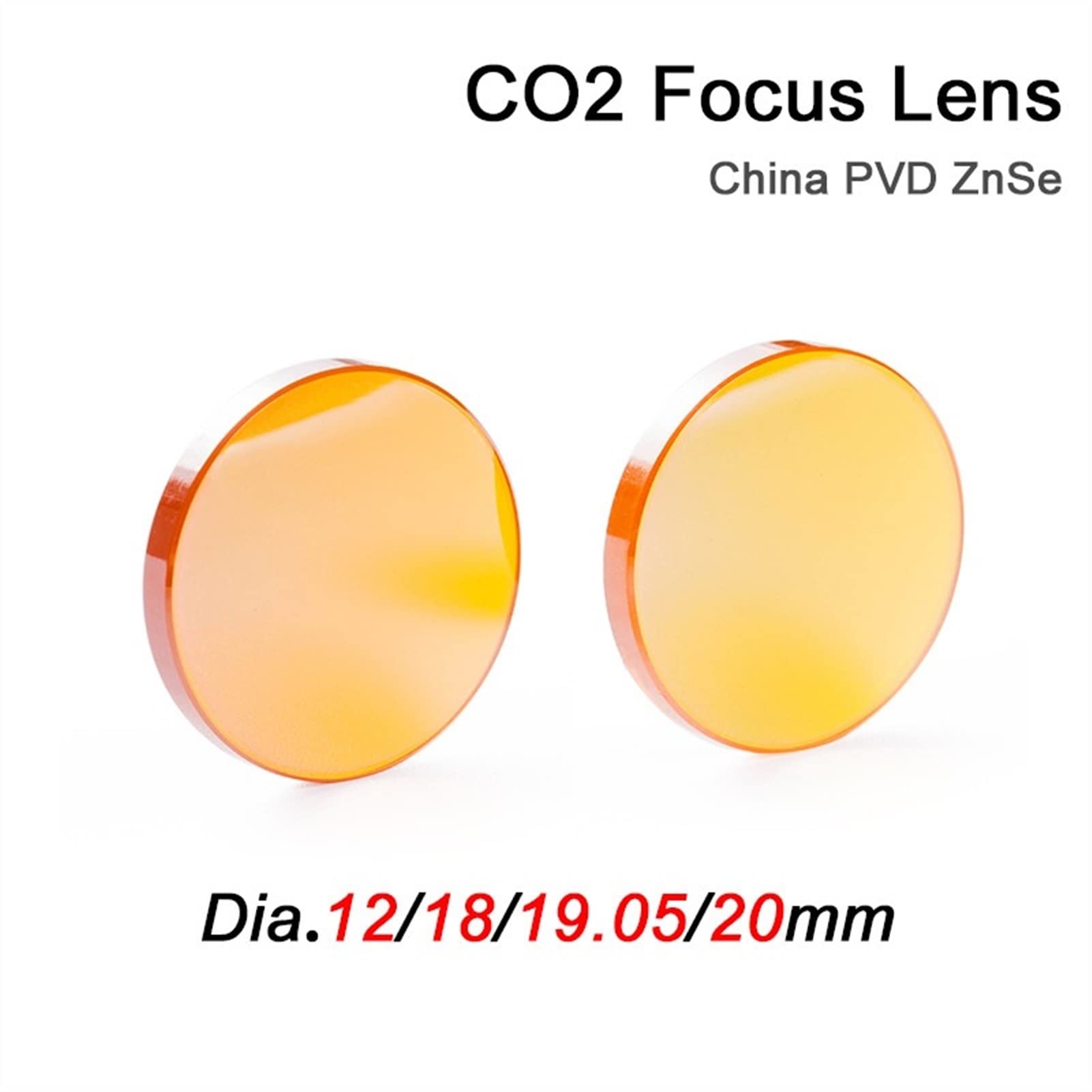 Co2 Lens China PVD ZnSe Dia.12/18/19.05/20 mm FL38.1/50.8