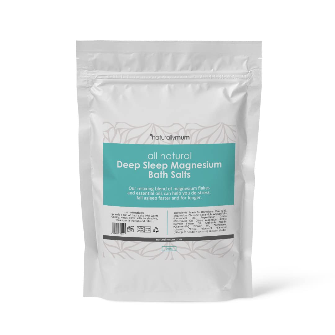 Bath Salts for Women | Magnesium Flakes & Himalayan Salt | Foot Spa Soak | Natural Sleep Aid & Muscle Relaxant | Instant Relief for Restless Legs | Lavender, Chamomile & Neroli Essential Oil | 500g