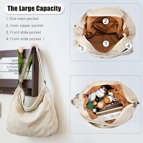 Bolsa Tote de Lona Casual Hobo Unisex Gran Capacidad miniatura 5