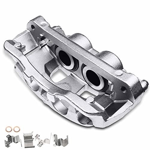 A-Premium Disc Brake Caliper Assembly with Bracket Compatible with Select Ford Models - For F-250 Super Duty 2013-2022, F-350 Super Duty 2013-2022, F-450 Super Duty 2013-2015 - Front Left Driver Side