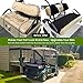 10L0L Golf Cart Seat Covers Kit - Universal Fit for EZGO TXT/RXV Front Seats | Breathable Mesh Fabric | Easy Installation | Black & Beige (No Staples Required)​​