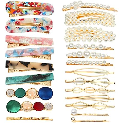 22Pcs Pearl Hair Clips Set,XYGK Fashion Sweet Girls Hair Accessories, Artificial Macaron Pearl Hair Barrettes Hairpins, Hair Clips Styling Accessories for Women Ladies Girls Cover