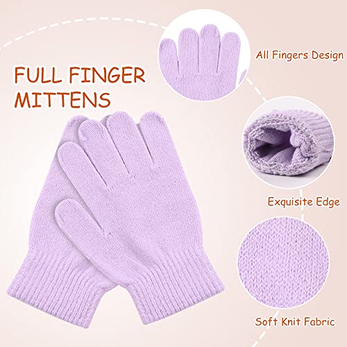 Image of Yuoahcn Kids Winter Beanie Hat Scarf Gloves Set Knit Warm Toddler Winter Cap Gloves Neck Warmer for Boys Girls 1-8 Year