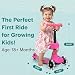SereneLife 3 Wheel Scooter for Toddlers & Kids, Foldable Seat, LED Wheels, Adjustable Handlebar, Anti-Slip Deck, Rear Foot Brake, Lean-to-Steer, Kid Scooter Ages 18M-7Y, Supports up to 110 lbs, Pink, Image 7 SereneLife 3 Wheel Scooter for Toddlers & Kids, Foldable Seat, LED Wheels, Adjustable Handlebar, Anti-Slip Deck, Rear Foot Brake, Lean-to-Steer, Kid Scooter Ages 18M-7Y, Supports up to 110 lbs, Pink, Image 7