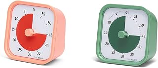 Time Timer 60 Minute Visual Timer Home Edition Bundle - Dreamsicle Orange and Fern Green