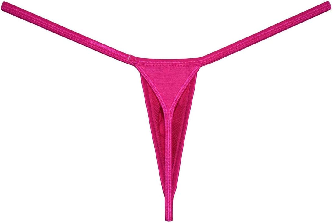 OROCOJUCO Men Border Mini Thong Drawing Pouch T-back Shiny Spandex Micro Bikini Underwear - Image 5