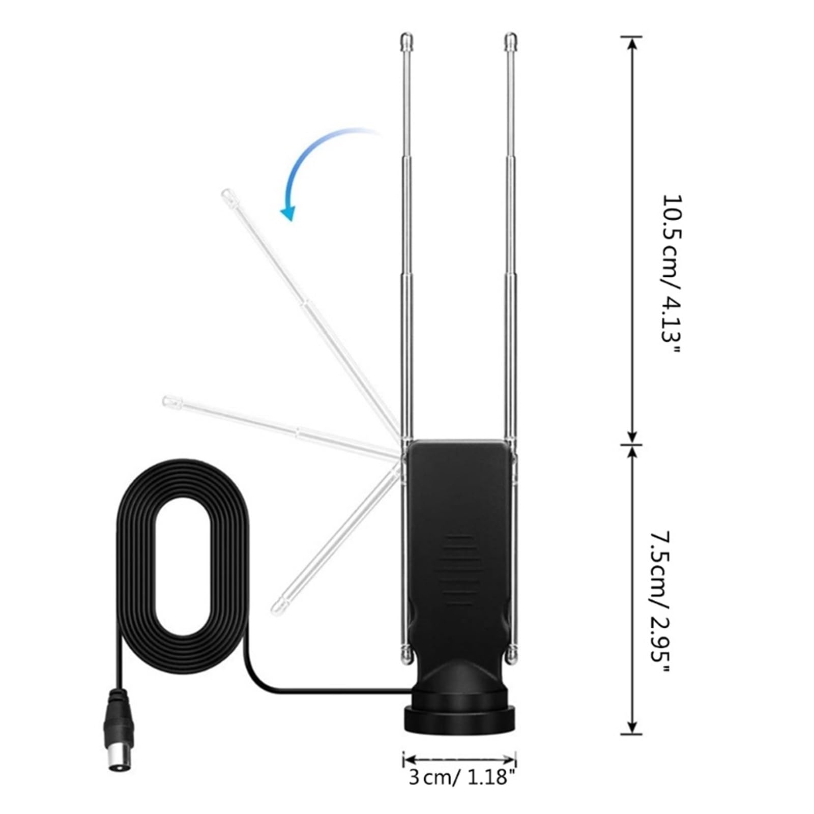 Antenna TV Portatile For Interni, Compatta E Leggera For Godere Di Una Ricezione Digitale Nitida Copertura più ampia