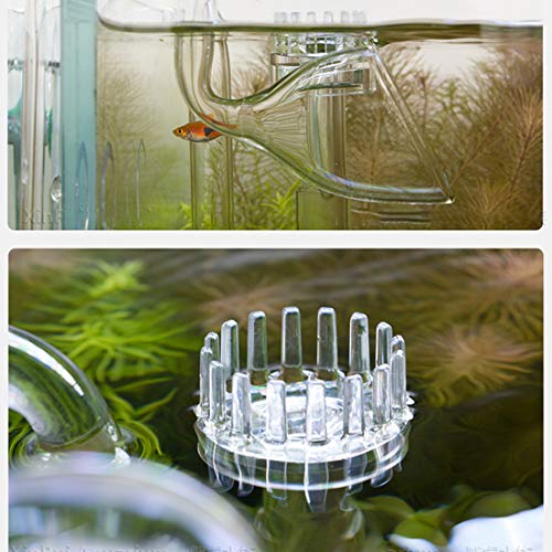 Image of Hamiledyi Aquarium Glass Lily Pipe Set Lily Surface Skimmer Inflow and Lily Outflow for Aquarium Filter Tubing Freshwater Fish Planted Aquarium Tank