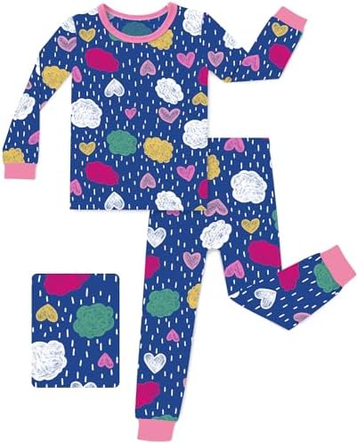 Bamboo Viscose Toddler Girls Kids Pajamas Unicorn Mermaid Pjs Long Sleeve Snug fit 12M-8Y 2pcs Soft Jammies