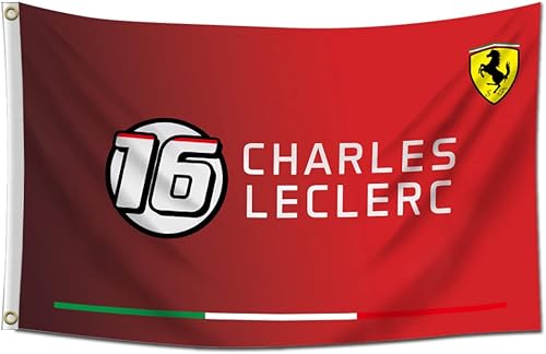 Charles Leclerc - Bandera de 16, 3 x 5 pies, para decoración de exteriores e interiores