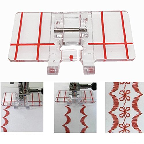 Yeqin Border Guide Sewing Machine Presser Foot - Fits All Low Shank Snap-On Singer, Brother, Babylock, Euro-Pro, Simplicity, White, Janome, Kenmore, Juki, New Home #TOP2