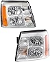 Garage-Pro Headlight Assembly Compatible with 2002 Cadillac Escalade/Escalade EXT Halogen, Set of 2, Driver and Passenger Side