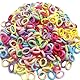 200 Stück Haargummis Mädchen, Soft Loom Bands, Zopfgummis Mädchen, für Kinder Kleinkinder Baby(7 Farben)