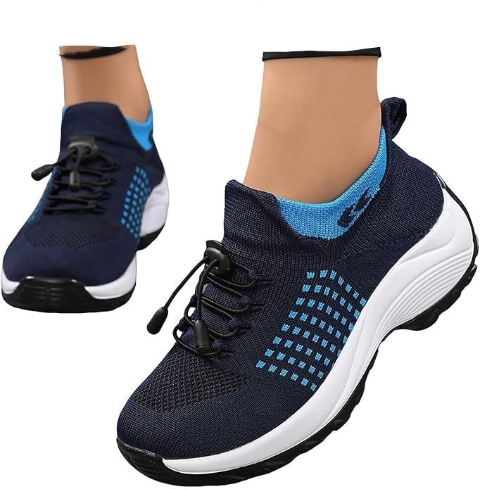 Chaussures de sport femme contre la transpiration avec haut maille