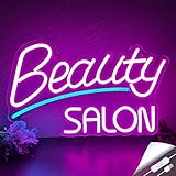 Beauty Salon Neon Signs for Wall Decor, Pink Beauty Business Logo Barber Neon Light Salon LED Signs, USB Powered for Neon Light Wall Decor Art Beauty Room Make Up Lashes Nail Decor(15.7 * 9.4in)