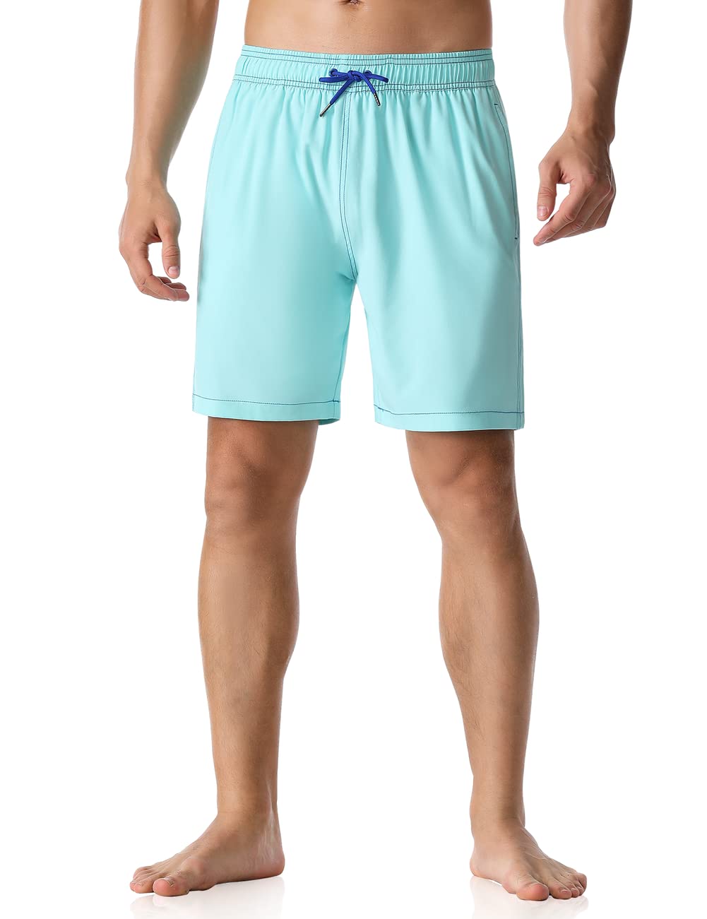 Men's Swimming Shorts Quick Dry Breathable with Pockets Boardshorts Light Blue 36-image-20