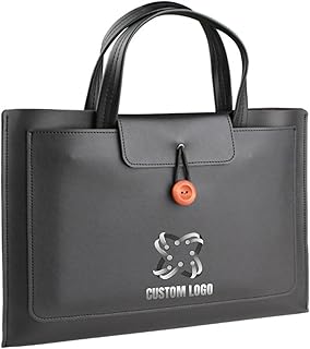 Custom Business Logo Vegan Leather Slim Laptop Briefcase,Personalized Handbag Sleeve For 13”/14" MacBook Air, MacBook Pro