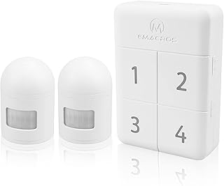 Wireless Driveway Alarm, Motion Sensor Alarm 500 FT Range Extra Loud Chimes Weatherproof Home Security Alarm System Protect Indoor/Outdoor Property-1 Receiver and 2 Sensors