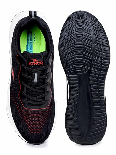 Image of ATHCO Mens Akron Running Shoe's for Man Comfortable Men's Sports Shoe's with Memory Foam Cushioned Insole Sports Shoes for Men Running Walking Lightweight Gym Shoe for Men Comfortable Stylish & Casual Walking Shoe for Man Anti Slip Gym Footwear