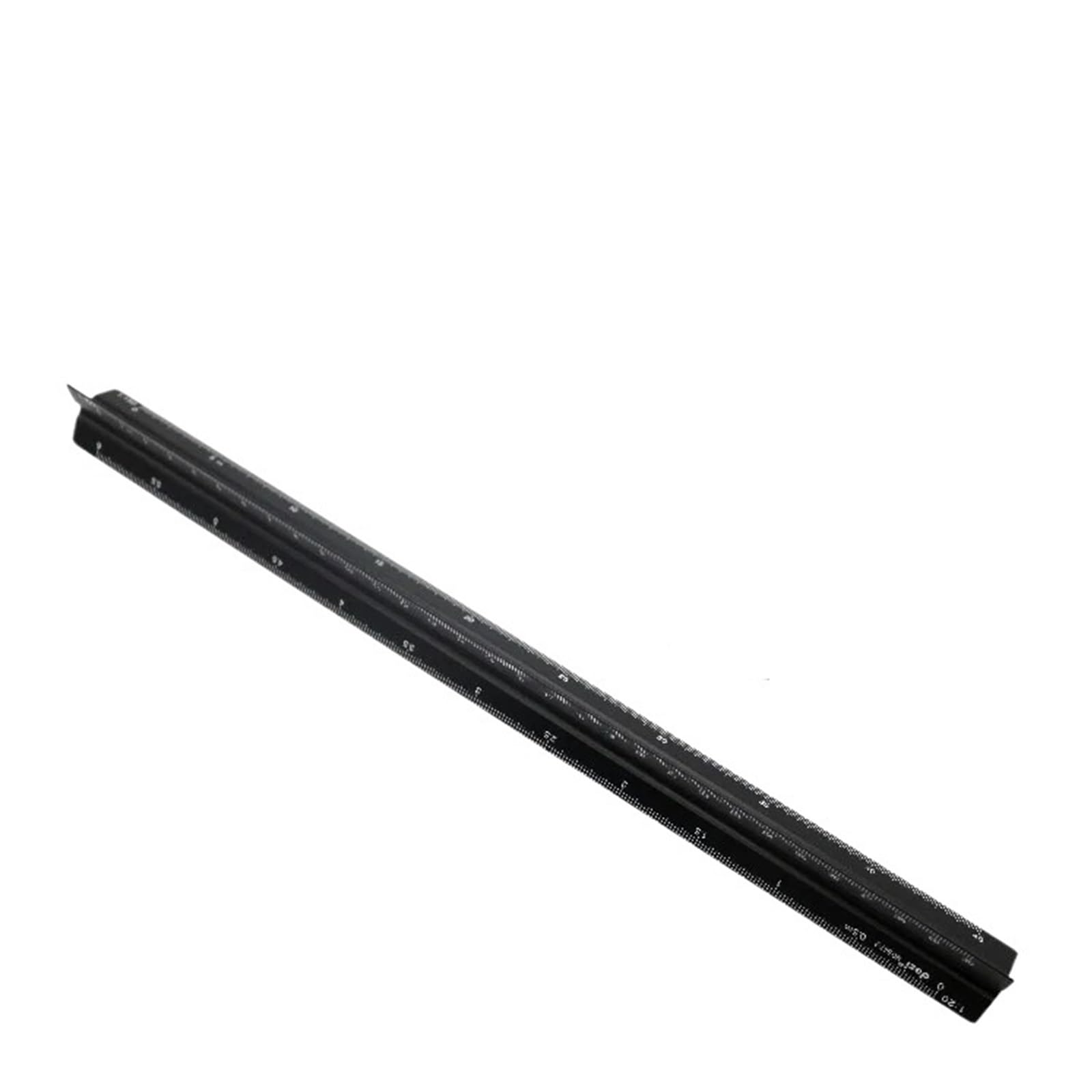 Architectural Scale Ruler Solid Triangular Triangle Metric Scale Measure Ruler Drawing Tool Design(Black-Large)