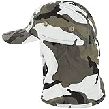 DealStock Fishing Cap with Ear and Neck Flap Cover - Outdoor Sun Protection ,C Camo ,Adjustable