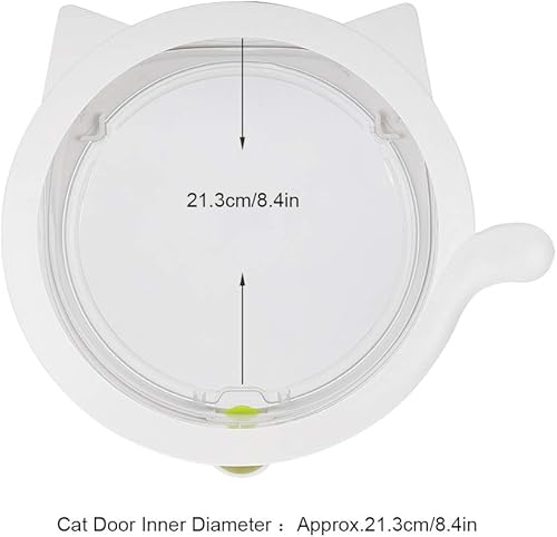 Miniatura 4 de Puertas para gatos Puerta con forma de gatos, suministros para mascotas, bloqueo de 4 vías, solapa para gatos, interruptor de rotación libre, puerta