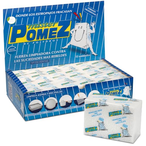 Mister Pómez - Estuche de 12 piedras de limpieza de planchas de cocina profesionales