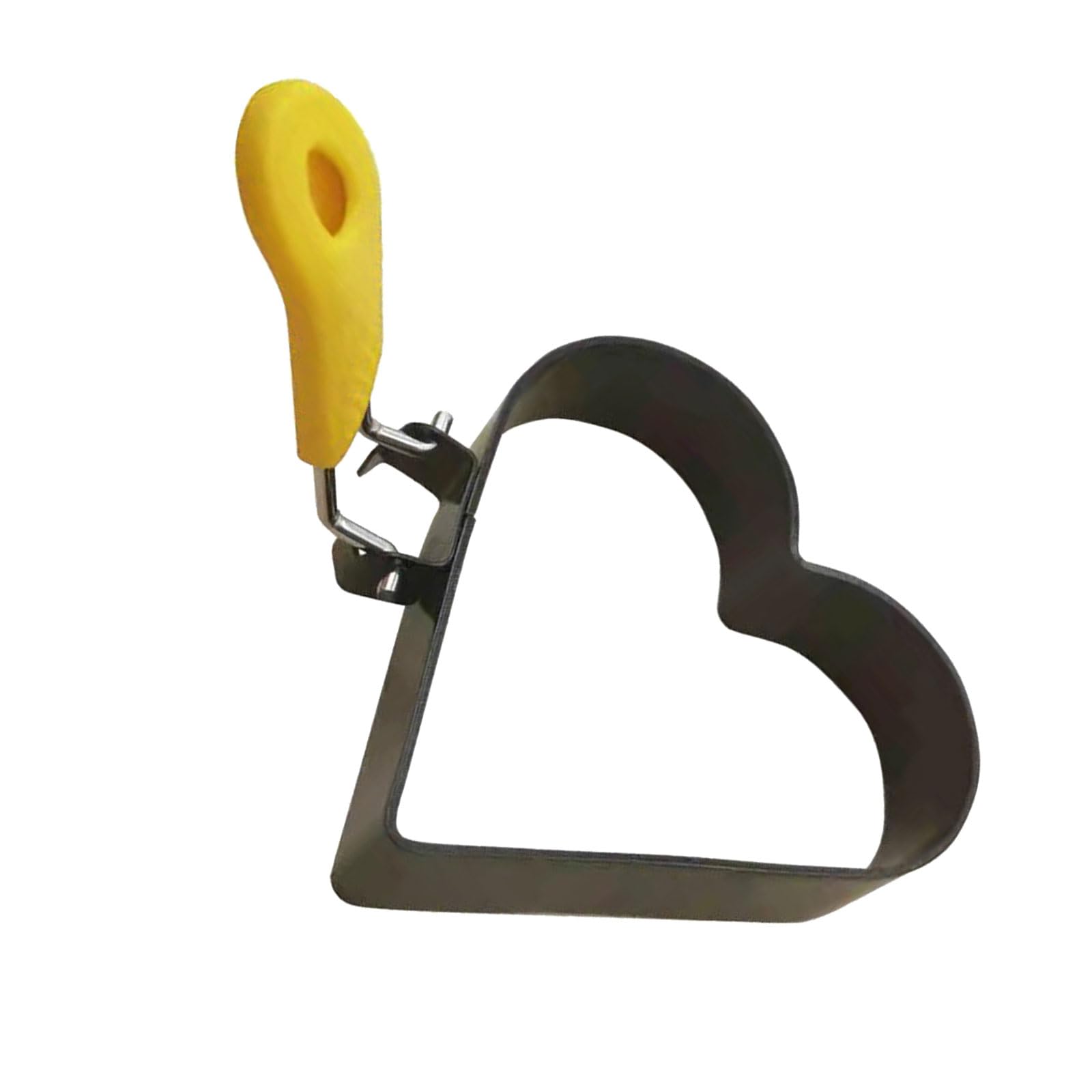 Uqezagpa Efficient Nonstick Heart Eggs Rings Molds with Silicones Handle Ideal for English Muffins and Breakfast Burgers Omelets Rings
