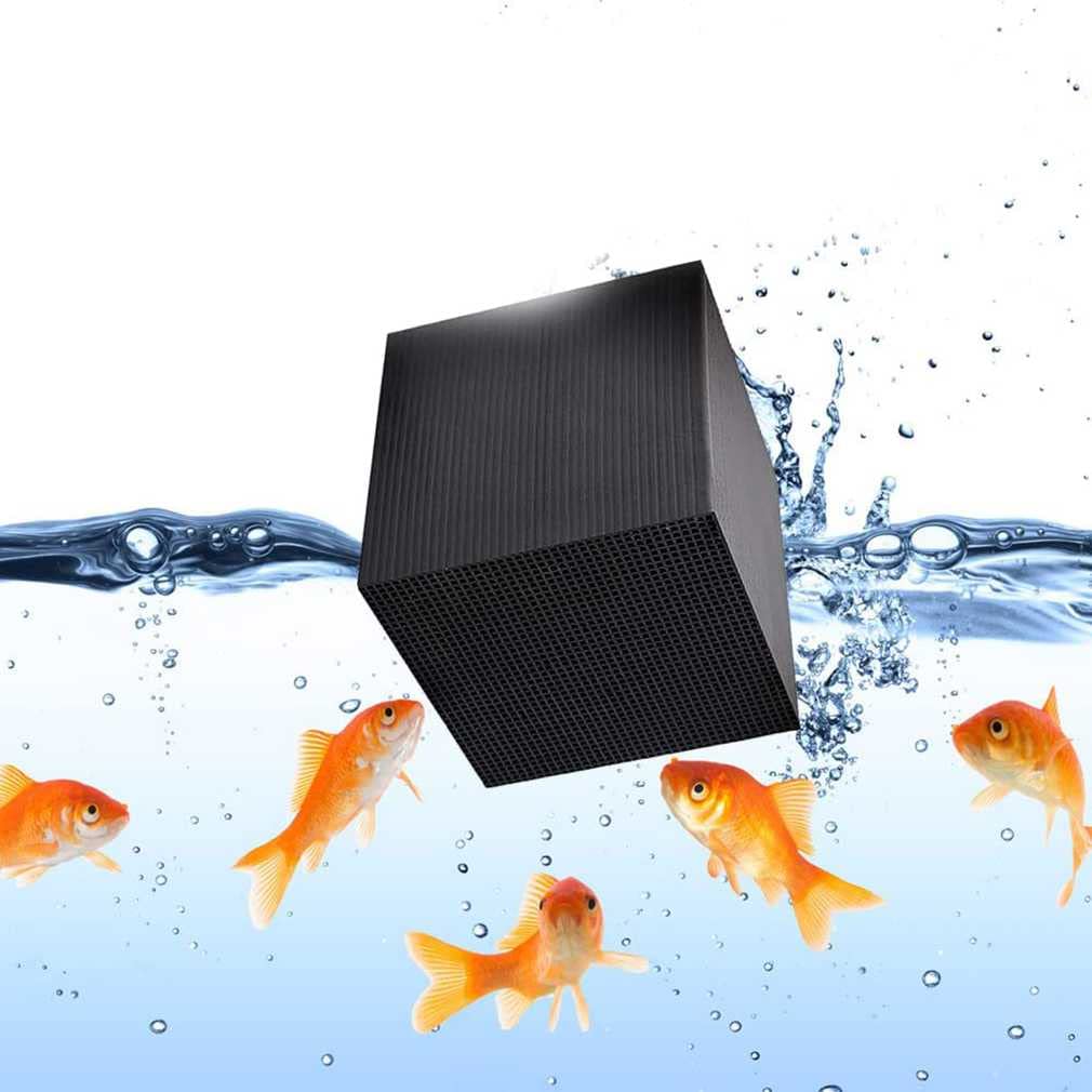 Cube Purificateur D'eau Pour Abreuvoir Et Aquarium - Filtre Charbon Actif Nid D'abeille Réutilisable, Améliore La Clarté De L'eau