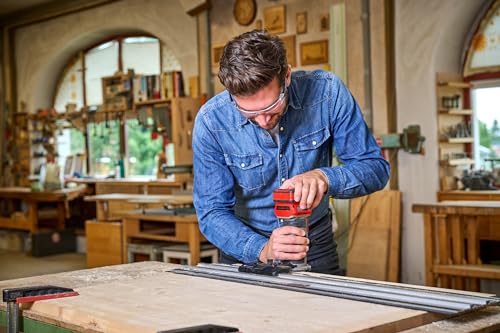 Original Einhell Führungsschienenadapter für Fräsen (Adapter für Oberfräsen/Kantenfräsen, kompatibel mit Führungsschienen und Fräsen diverser Marken, inkl. Feinjustierung)