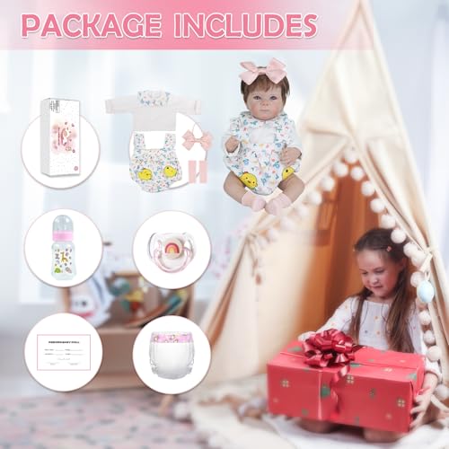 Muñeca Reborn Realista de 18 Pulgadas para Niñas miniatura 6