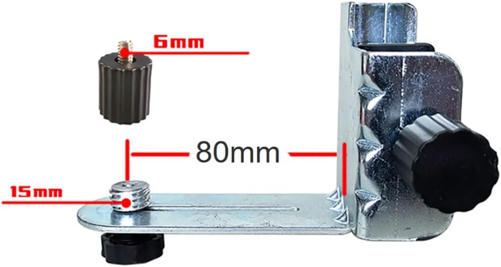 Laser Level Bracket Adjustable 1/4" and 5/8" Mount Adapter Line Laser Positioning Base for Telescoping Pole for Rotary and Line Laser Levels