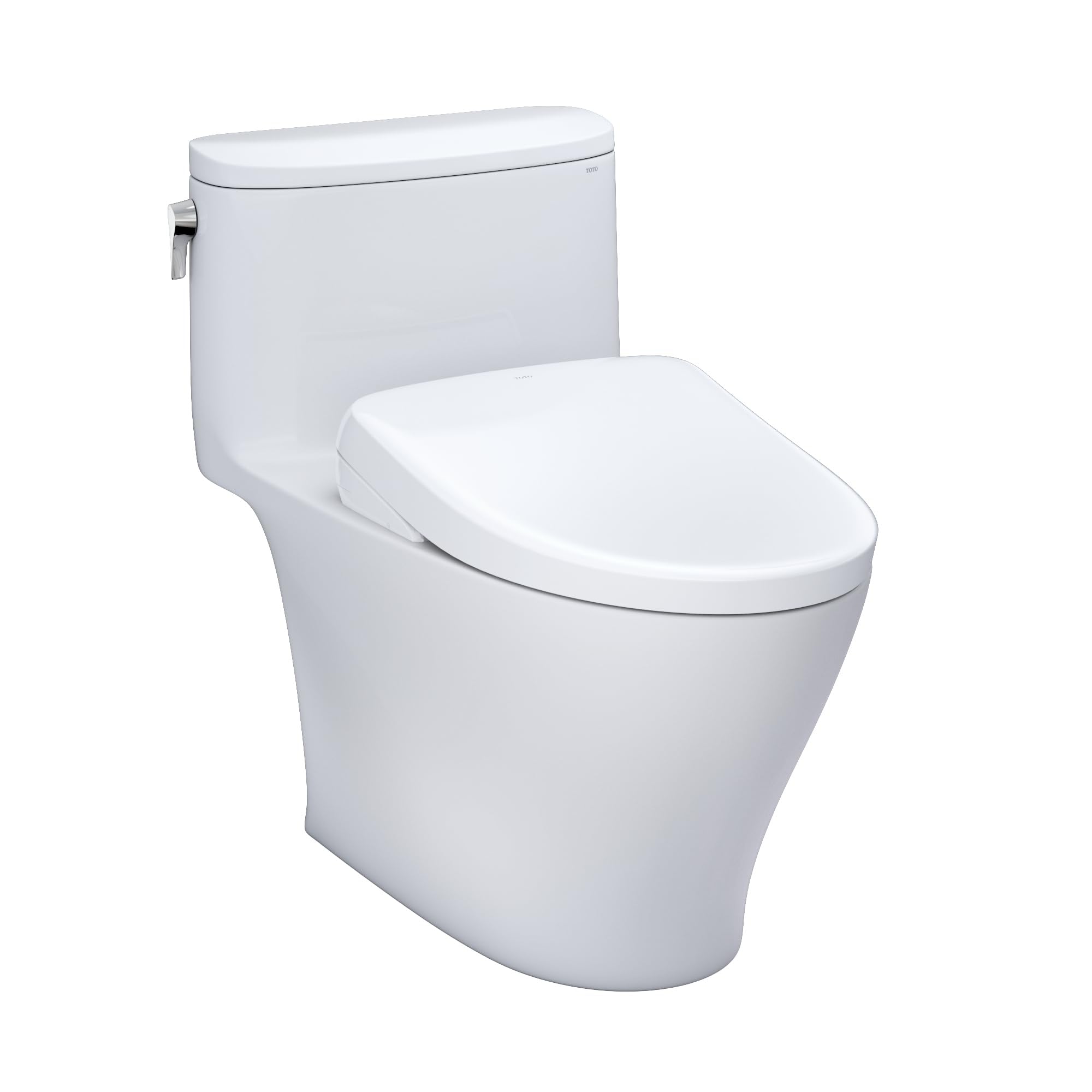 TOTO® WASHLET®+ Nexus® 1G® One-Piece Elongated 1.0 GPF Toilet with Auto Flush S7 Contemporary Bidet Seat, Cotton White - MW6424726CUFGA#01